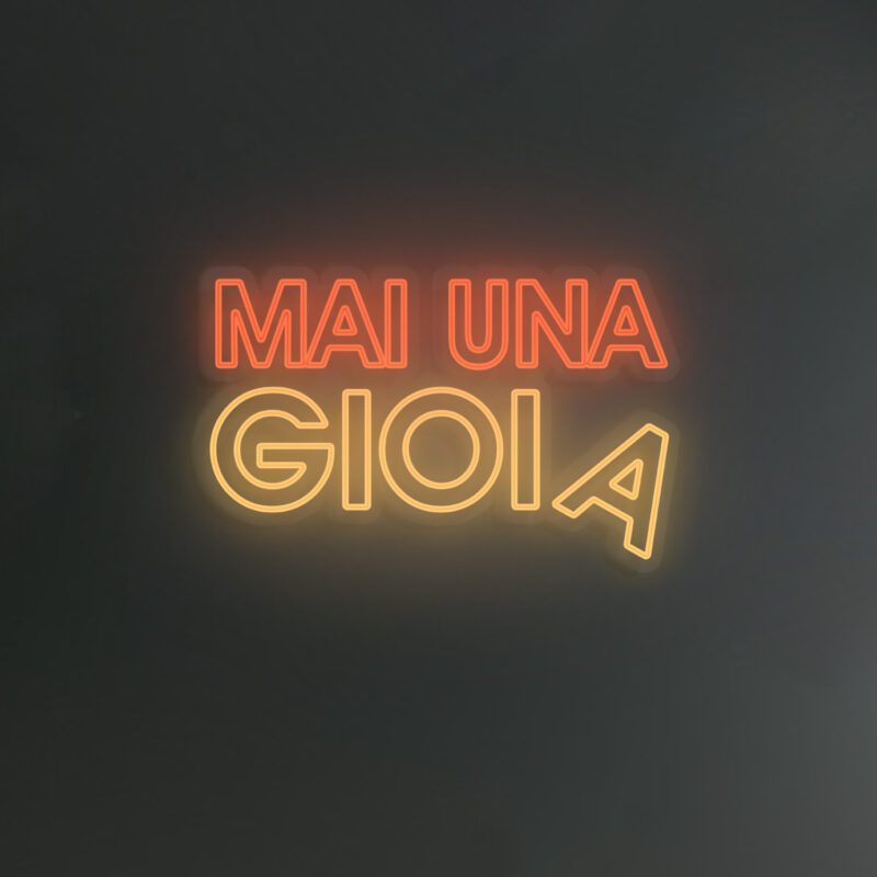 Scritte Led Personalizzate Mai Un Gioia